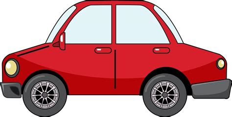 Red sedan car in cartoon style isolated on white background 3188145 ...