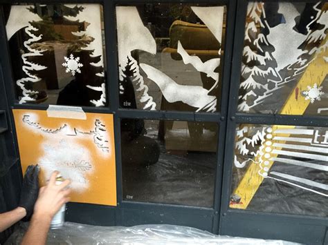 Festive window display in Snow Spray! - Graffiti Life | Christmas ...