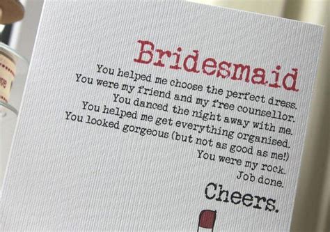 Bridesmaids Pledge Card Printable Bridesmaid Commitment ...