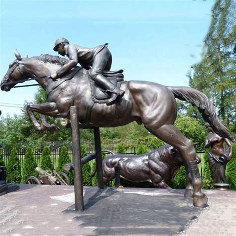 Outdoor Bronze Horse Racing Sculptures For Sale - SevenTreeSculpture