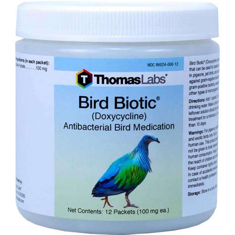 BIRD BIOTIC doxycycline 100 mg - FREE SHIPPING on Every Order of Bird Biotic Bird Antibiotic 12 ...