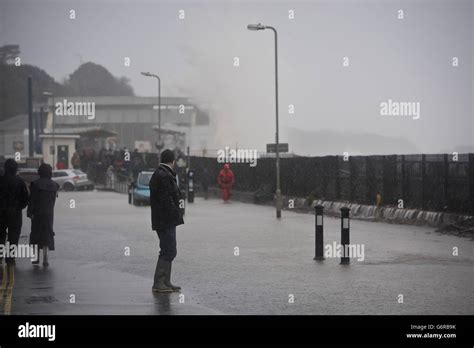 Dawlish rail flood hi-res stock photography and images - Alamy