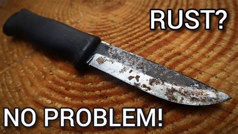 Carbon Steel Knives - How to Get Rid of Rust on Field! - YouTube