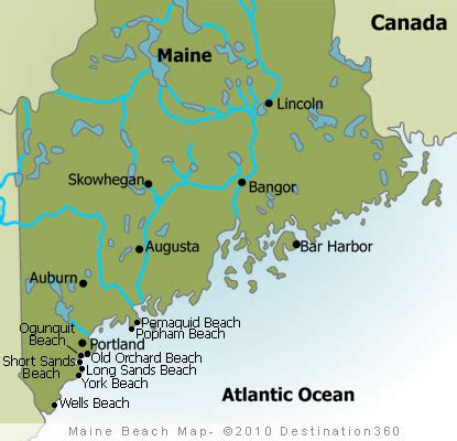 Maine Beaches Map - Maine Coast Map