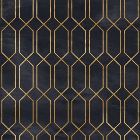 Black Gold Geometric Art Deco Wallpaper Printmyspace - Etsy | Arte de ...