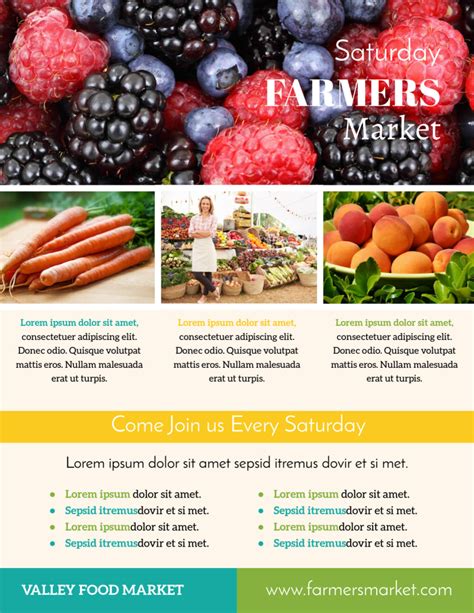 Colorful Farmers Market Flyer Template | MyCreativeShop