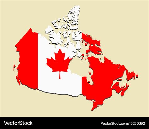 Canada map flag Royalty Free Vector Image - VectorStock