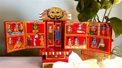 Kavad story Indian Folk art on mango wood Sculpture Art Objects trustalchemy.com