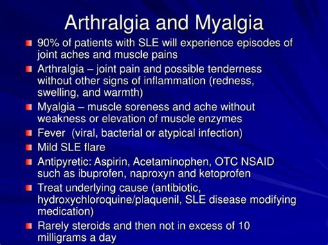 PPT - Diagnosis and Treatment of Aches and Pain in SLE PowerPoint Presentation - ID:5178253