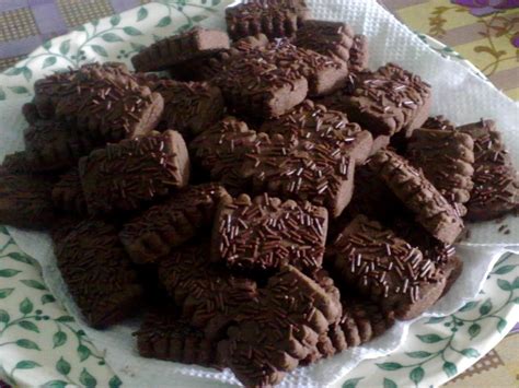 Biskut Coklat (I) | Resep | Hot fudge, Keping coklat, Resep