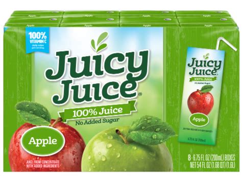 Juicy Juice Apple Juice 100% Juice, 8 ct / 6.75 fl oz - Fry’s Food Stores