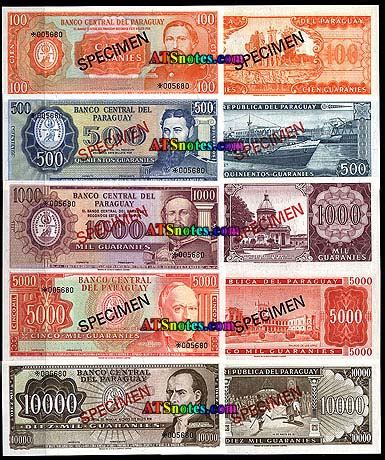 Paraguay banknotes - Paraguay paper money catalog and Paraguayan ...