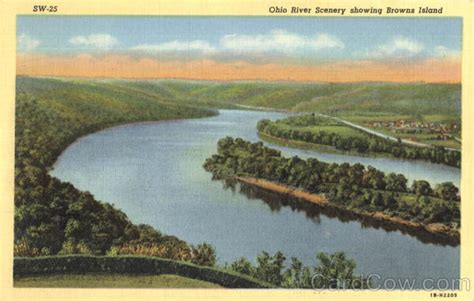 Ohio River Scenery Showing Browns Island Weirton, WV