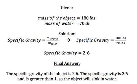 Specific Gravity | Definition, Formula & Symbol - Lesson | Study.com