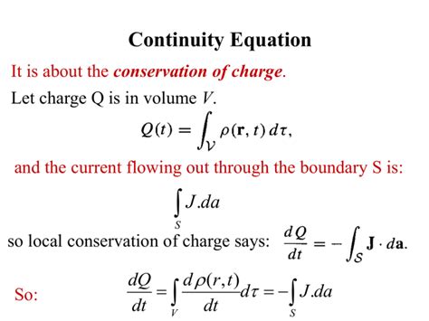 15. Continuity eq and poynting vector and wave solution in free