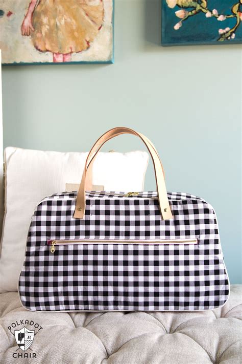 Refreshed Retro Travel Bag Sewing Pattern - The Polka Dot Chair