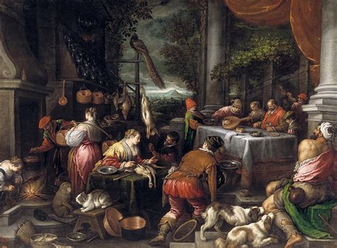 The Rich Man And Lazarus Painting by Leandro Bassano