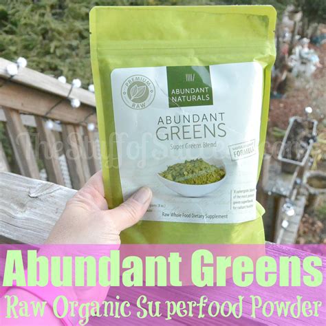 Abundant Greens - Raw Organic Superfood Powder #AbundantGreens