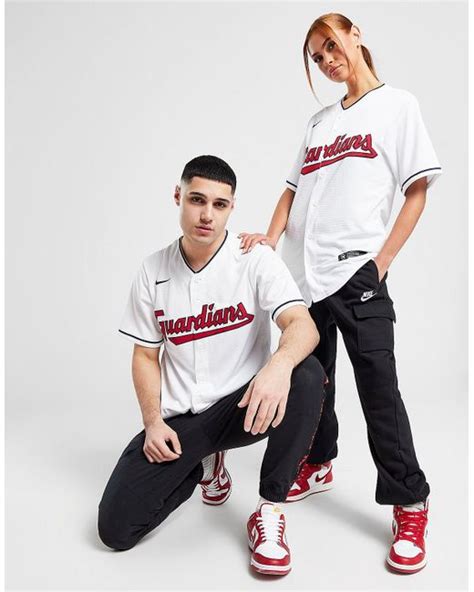 Nike Mlb Cleveland Guardians Home Jersey in White for Men | Lyst UK