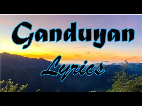 Ganduyan Lyrics Chords - Chordify