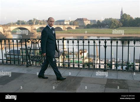 Russian President Vladimir Putin taking a walk in the morning along ...