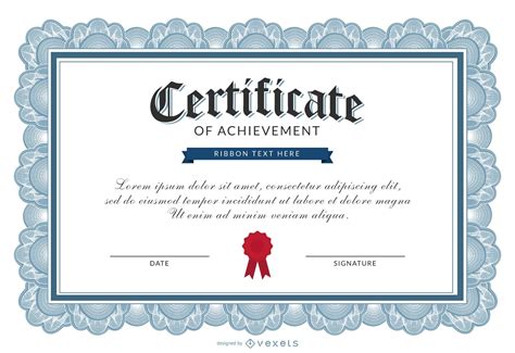 Certificate Of Achievement Template Vector Download