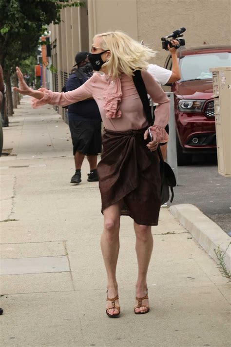 Anne Heche in a Pink Blouse Heads in to the DWTS Studio in Los Angeles – Celeb Donut