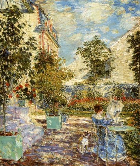 In a French Garden, 1897 - Childe Hassam - WikiArt.org