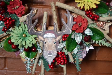 The BoBunny Blog: Rustic Christmas Wreath with Denise