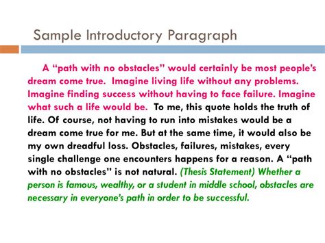 Introduction Paragraph Examples