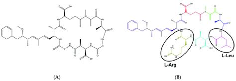 Structure of Microcystin and Microcystin-LR. (A) General structure of ...