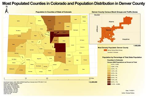 Colorado Population Density Map - System Map