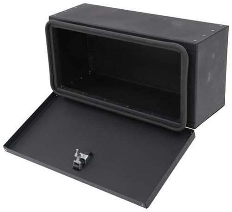 SolidStep Locking RV Storage Box - Powder Coated Steel - 100 lbs Lippert Components RV Cargo ...