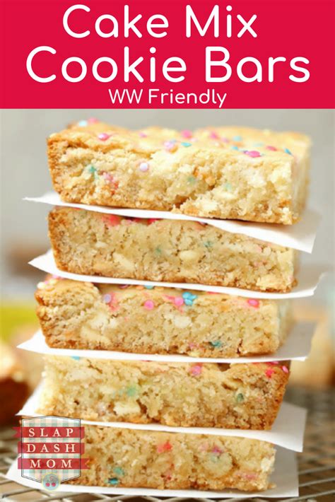 Cake Mix Cookie Bars - Slap Dash Mom