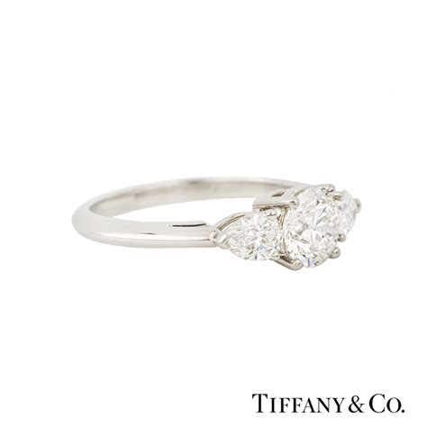 Tiffany & Co. Three Stone Diamond Ring in Platinum 1.53ct B&P | Rich Diamonds