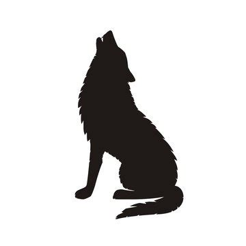 2,333 BEST Sitting Wolf Silhouette IMAGES, STOCK PHOTOS & VECTORS | Adobe Stock