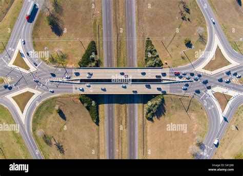 Diverging diamond interchange Stock Photo - Alamy