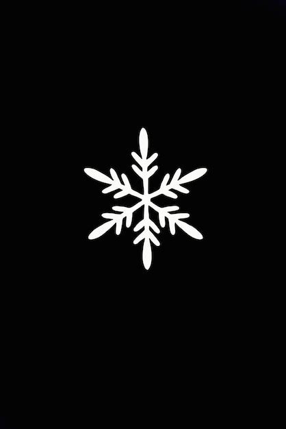 Premium Photo | Large white snowflakes on a black background abstract ...