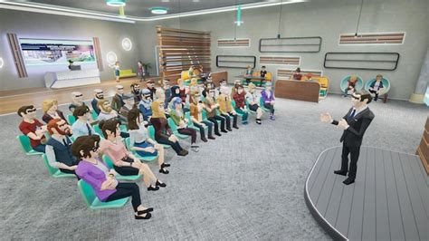 Premium Photo | Metaverse avatars of people seminar online in virtual worlds 3d render