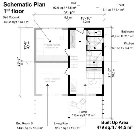 Expandable Small House Plans - Small Homes, Cabins, Pin-Up Houses