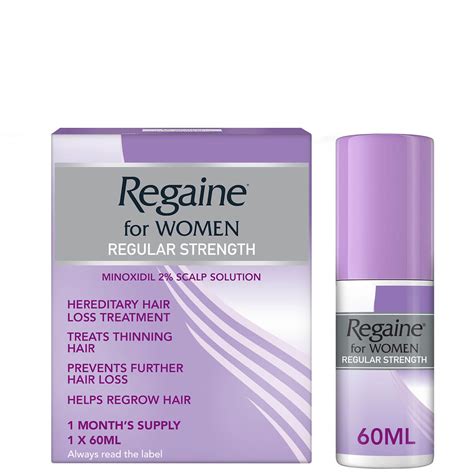 Regaine Women's Regular Strength Hair Loss and Hair Regrowth Solution 60ml - LOOKFANTASTIC