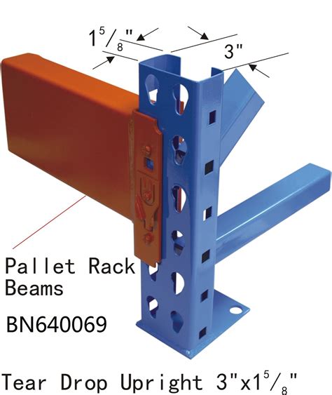 Durable Teardrop Style Pallet Rack , Heavy Duty Warehouse Pallet Storage Racks