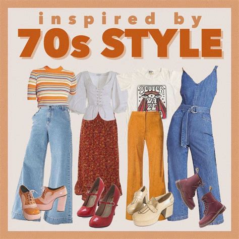 @wildflwr.sun on Instagram: "a 70s lookbook based on different styles of the time! ⭐️🧡📀 - # ...