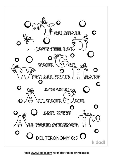 Deuteronomy 6:5 | Kidadl | Deuteronomy, Deuteronomy 6, Coloring pages