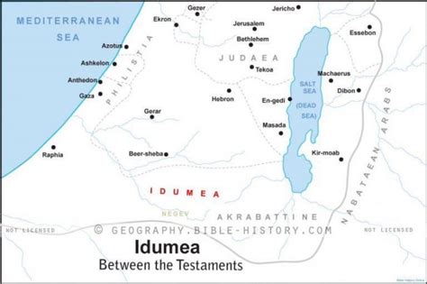 Idumea - Basic Map (72 DPI) 1-Year License - Bible Maps and Images