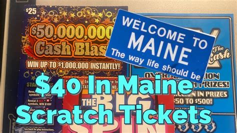 Maine Lottery Scratch Tickets - YouTube