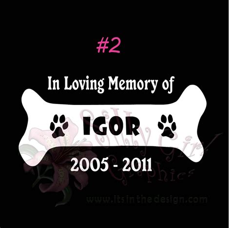 Decal PERSONALIZED in Loving Memory Loss of A Pet Dog - Etsy