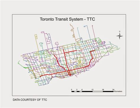 Toronto Transit Commission (TTC) - subway/ bus routes, as well as subway stations | Geospatial ...