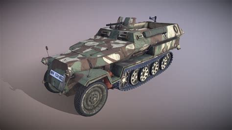 Half-track SDKFZ C military German Truck - Buy Royalty Free 3D model by DavidePrestino [99644e4 ...