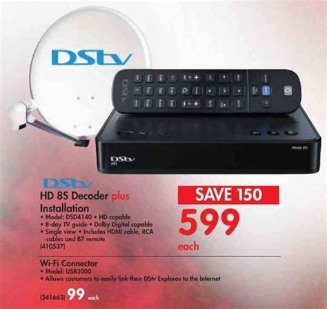 DStv HD 8S Decoder plus Installation offer at Makro